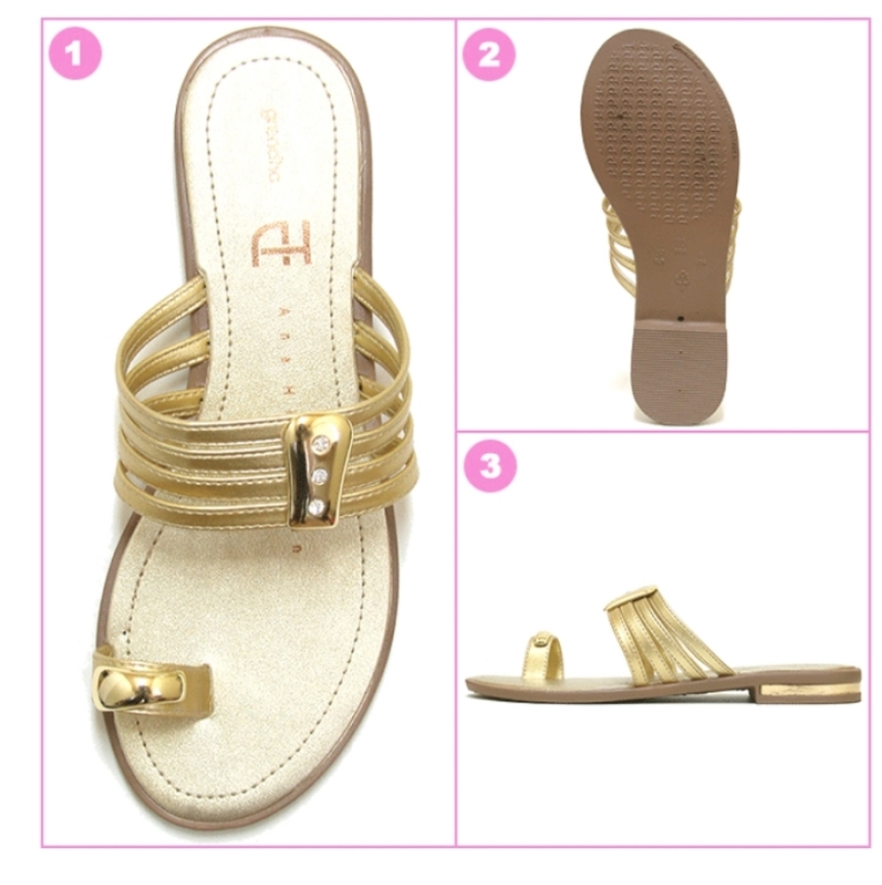 Grendha Gold Sandals